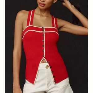 Anthropology Maeve Button-Down Sweater Tank NWT